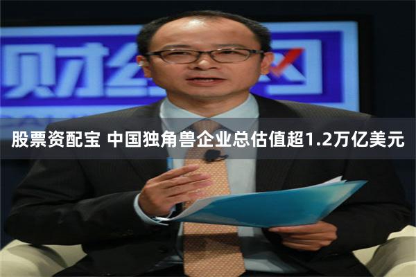 股票资配宝 中国独角兽企业总估值超1.2万亿美元