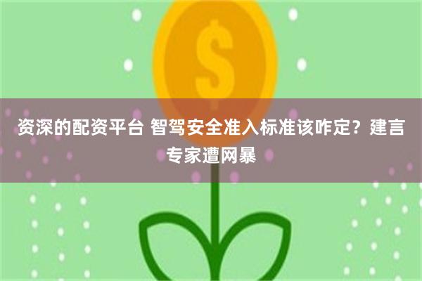 资深的配资平台 智驾安全准入标准该咋定？建言专家遭网暴
