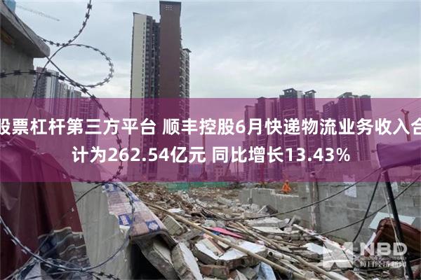 股票杠杆第三方平台 顺丰控股6月快递物流业务收入合计为262.54亿元 同比增长13.43%