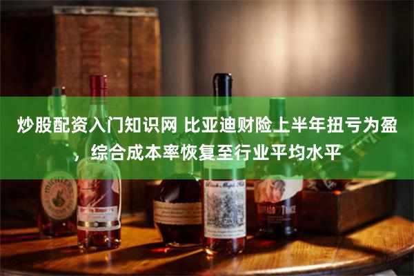 炒股配资入门知识网 比亚迪财险上半年扭亏为盈，综合成本率恢复至行业平均水平