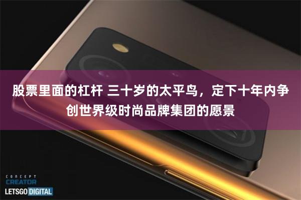 股票里面的杠杆 三十岁的太平鸟，定下十年内争创世界级时尚品牌集团的愿景