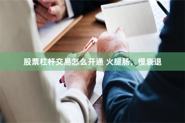 股票杠杆交易怎么开通 火腿肠，慢衰退