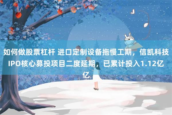 如何做股票杠杆 进口定制设备拖慢工期，信凯科技IPO核心募投项目二度延期，已累计投入1.12亿